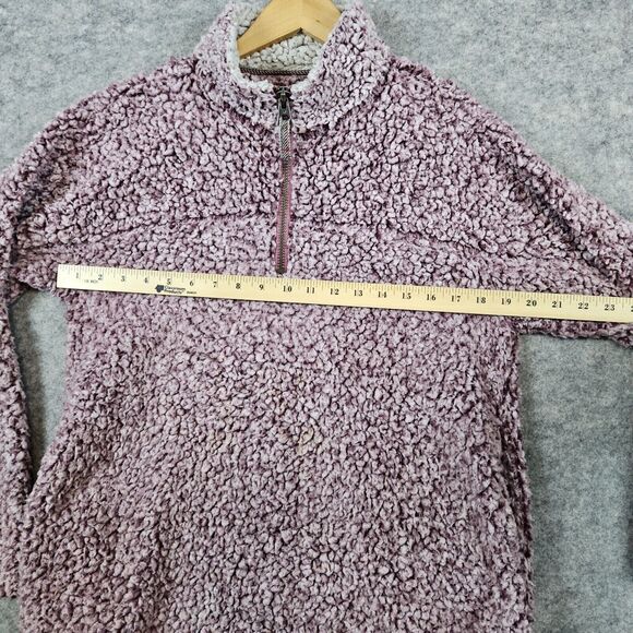 Dylan Women's Mottled Pink Size S Quarter‎ Zip Sherpa/Fleece Faux Fur Pullover - Picture 12 of 16